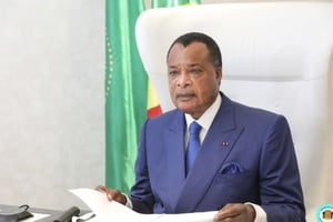 Denis Sassou Nguesso, le 28 février 2022. © Présidence du Congo.