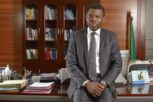 Joseph Djogbénou, désormais ancien président de la Cour constitutionnelle. © AHOUNOU/AID