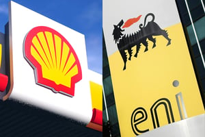 Le 19 juillet 2022, les procureurs de Milan ont abandonné un appel contre les géants pétroliers Eni et Shell et leurs dirigeants dans une vaste affaire de corruption liée à un important contrat d’exploration pétrolière au Nigeria. © CARL COURT et MARCO BERTORELLO/AFP