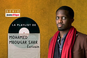 Le Sénégalais Mohamed Mbougar Sarr, Prix Goncourt 2021. © Montage JA ; Bruno Lévy pour JA