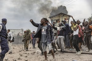 Manifestations du 26 juillet 2022 à Goma. © Michel Lunanga/AFP