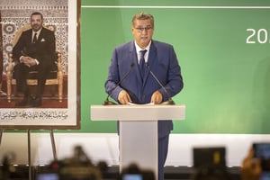 Aziz Akhannouch, le chef du gouvernement marocain (ici à Rabat, le 22 septembre 2021). © Fadel Senna/AFP