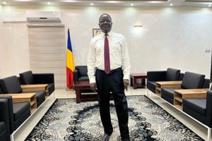 Albert Pahimi Padacké, Premier ministre tchadien, le 7 juillet 2022, à N’Djamena. © François-Xavier Freland pour JA