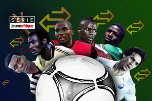 François Zahoui, Joseph Antoine Bell, Samuel Eto’o, Sadio Mane, Salif Keita, Rabah Madjer © Photo Montage JA / Presse Sports ; DR ; IconSport