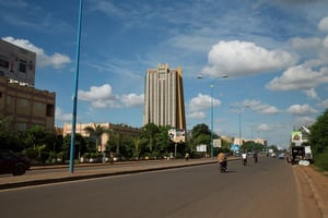 Le siège de la Banque centrale des États d’Afrique de l’Ouest (BCEAO), à Bamako, au Mali, en août 2020. © Annie Risemberg / AFP.