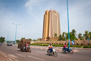 Siège de la BCEAO à Bamako (Mali). © Vincent Fournier/JA.