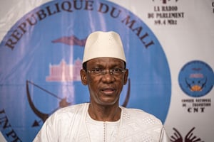 Le Premier ministre Choguel Kokalla Maïga à Bamako, en juillet 2021. © BASTIEN LOUVET / BRST/SIPA