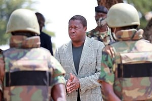 Le président togolais Faure Essozimna Gnassingbé, en juillet 2022, à Kpendja. © Emmanuel Pita