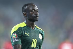 L’attaquant sénégalais Sadio Mané lors du match opposant le Sénégal à la Guinée équatoriale en quarts de finale de la CAN 2021, à Yaoundé le 30 janvier 2022. © Kenzo Tribouillard/AFP