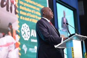 Benedict Oramah, président d’Afreximbank lors de la caérémoonie d’ouverture du Forum Afrique-Caraïbes sur le commerce et l’investissement, le 1er septembre 2022, à Bridgetown, Barbados. © Afreximbank