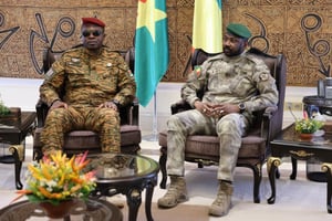 Les présidents burkinabè et malien, le 3 septembre à Bamako. © Présidence Mali