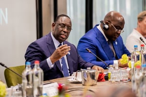 Macky Sall et Félix Tshisekedi au Sommet sur l’adaptation en Afrique à Rotterdam, le 5 septembre 2022. © Ruben May/GCA.