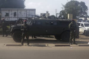 Des soldats dans les rues de Conakry, le 14 septembre 2021 (illustration). © Sunday Alamba/AP/SIPA