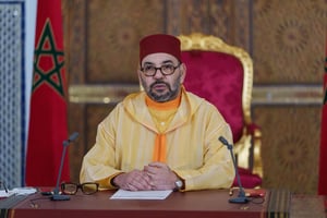 Le roi Mohammed VI, à Rabat, le 8 octobre 2021. © Azzouz Boukallouch/MAP