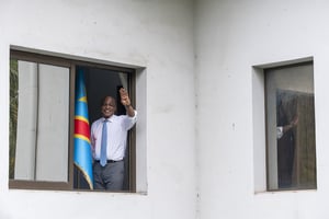 Martin Fayulu à Kinshasa, le 7 avril. © Arsene Mpiana pour JA