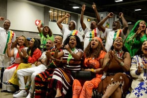 Des membres de la diaspora éthiopienne aux États-Unis, à Washington, le 28 juillet 2018. © REUTERS/Mike Theiler