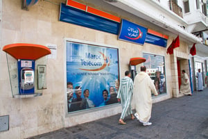 Une boutique Maroc Telecom à Tanger. © TILL JACKET/Photononstop via AFP