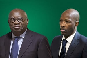 Laurent Gbagbo et Charles Blé Goudé © Peter Dejong / POOL / AFP – Montage JA