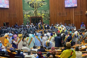 Incidents à l’Assemblée nationale sénégalaise lors de l’installation de la 14e législature, le 12 septembre 2022. © DR