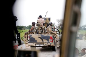 Convoi de l’armée nigériane se rendant à Bama (État de Borno), le 31 août 2016. © Afolabi Sotunde/REUTERS