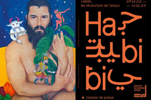 Affiche de l’exposition « Habibi, les révolutions de l’amour », à l’Institut du monde arabe, à Paris. © IMA
