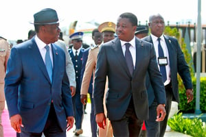 Alassane Ouattara et Faure Gnassingbé, le 14 novembre 2018, à Lomé. © Emmanuel PITA/Présidence Togo