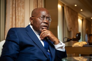 Le président ghanéen, Nana Akufo-Addo, à Paris, le 13 octobre 2022. © Vincent Fournier pour JA