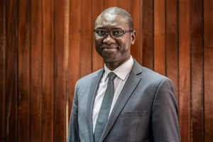 Madior Fall, ministre sénégalais de la Justice à Dakar, le 12 février 2019. © Sylvain Cherkaoui pour JA