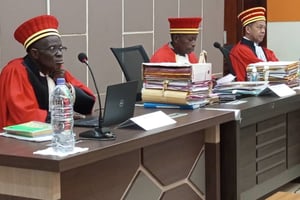 Le procureur spécial rend le premier verdict devant la CPS, le 31 octobre 2022. © Cour pénale spéciale de la République centrafricaine.