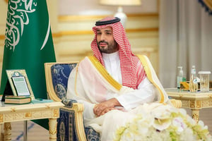 Le prince héritier saoudien Mohamed Ben Salman, à Jeddah, le 16 juillet 2022. © Saudi press Agency/UPI/Shutterstock/SIPA