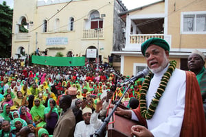 L’ancien président de l’Union des Comores Ahmed Abdallah Sambi, le 23 janvier 2015. © Ibrahim Youssouf/AFP