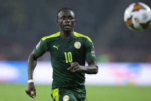 Le Sénégalais Sadio Mané, le 6 février 2022. © Kenzo TRIBOUILLARD / AFP