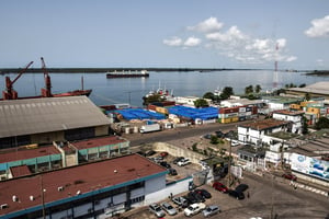 Le port autonome d’Abidjan, en mars 2019. © ISSOUF SANOGO/AFP