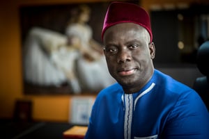 Malick Gakou, président du Grand Parti et candidat à l’élection présidentielle (ici à Dakar, le 28 mars 2018). © Sylvain Cherkaoui/Cosmos pour JA