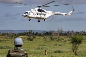 Lors d’une mission de l’ONU au Mali au village d’Ogossagou, le 2 septembre 2022. © Minusma/Harandane Dicko