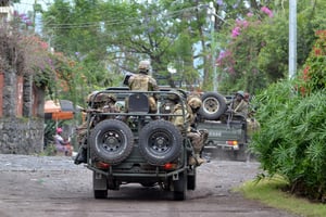 Le Kenya a envoyé des centaines de soldats à l’est de la RDC pour prévenir les affrontements entre l’armée congolaise et les rebelles du M23. © Augustin Wamenya / ANADOLU AGENCY / Anadolu Agency via AFP.