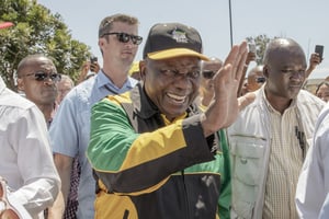 Le président sud-africain Cyril Ramaphosa à Cape Town, le 10 décembre 2022. © GIANLUIGI GUERCIA / AFP.