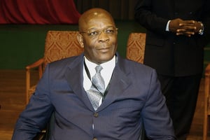 Polycarpe Abah Abah, ex-ministre camerounais des Finances (ici lors de l’édition 2006 du Cameroon Business Forum à Yaoundé). © Maboup.