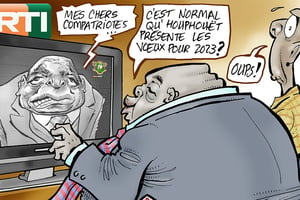 La rediffusion d’un discours ancien d’Alassane Ouattara a provoqué une crise à la tête de la RTI, la chaîne publique ivoirienne. © Damien Glez