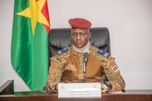 Le capitaine Ibrahim Traoré, président de la transitionau Burkina Faso, le 3 janvier 2023. © Présidence du Faso