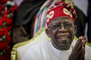 Le président nigérian élu, Bola Tinubu. © Kola Sulaimon / AFP