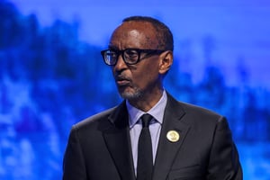 Le chef de l’État rwandais, Paul Kagame, lors de la COP27 de Charm el-Cheikh, le 8 novembre 2022. © AHMAD GHARABLI / AFP.