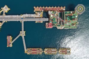 Le projet d’exploitation pétrolière offshore Grand Tortue Ahmeyim, entre le Sénégal et la Mauritanie. © BP