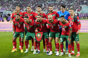 L’équipe de football du Maroc durant le Mondial au Qatar, le 18 décembre 2022. © Jose Breton/Pics Action/NurPhoto via AFP