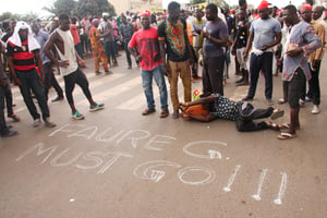 Lors d’une manifestation de l’opposition togolaise, en septembre 2017, à Lomé. Photo d’illustration. © Matteo Fraschini KOFFI / AFP