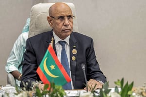 Le président mauritanien, Mohamed Ould Cheikh El Ghazouani, à Charm el-Cheikh, le 7 novembre 2022. © BANDAR AL-JALOUD / Saudi Royal Palace / AFP