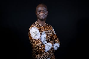 Alex Moussa Sawadogo, délégué général du Festival panafricain du cinéma et de la télévision de Ouagadougou, le 21 octobre 2021. © OLYMPIA DE MAISMONT/AFP