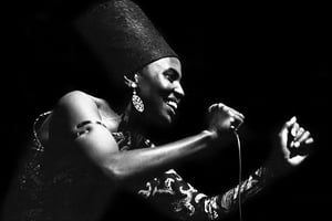 La chanteuse sud-africaine Miriam Makeba, lors du Festival panafricain d’Alger, en 1969. © Philippe Gras /Le Pictorium/MAXPPP