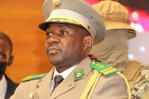 Le colonel Assimi Goïta, à Bamako, le 7 juin 2021. © Habib Kouyate/AFP