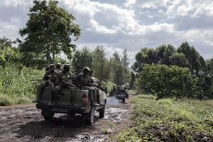 Des soldats du M23 à Rumangabo, dans l’est de la RDC, le 6 janvier 2023. © Guerchom Ndebo / AFP
